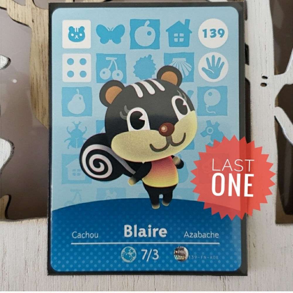 Genuine Animal Crossing amiibo card 139 Blaire